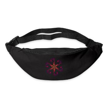 Musique, mandala, clef, clef basse, basse - Sac banane - noir - Devant