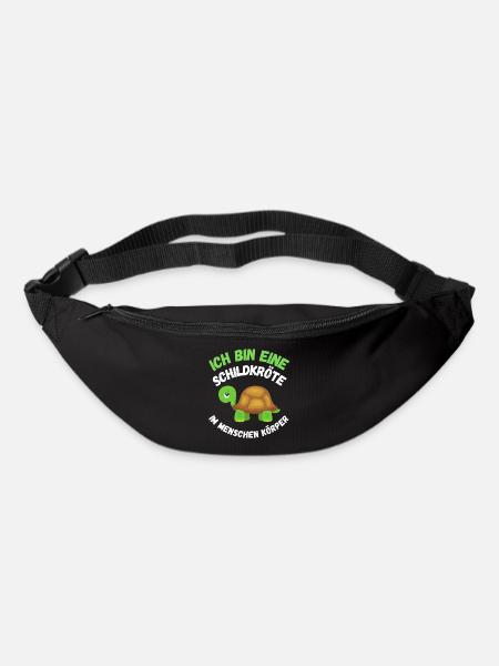 Ich bin eine Schildkröte Spruch Turtle Motiv - Gürteltasche - Schwarz