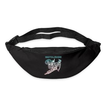 Motocross moto cross biker - Sac banane - noir - Devant