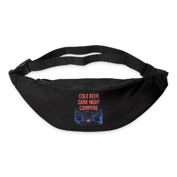 Cold Beer Dark Night Camping Drinking Camper - Bum bag - black - Front