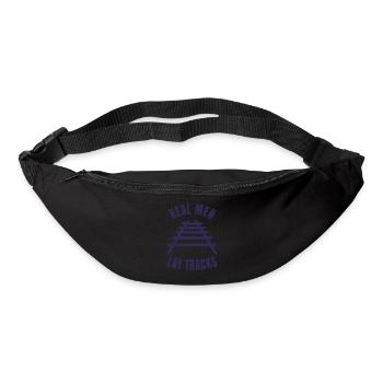 Real men lay tracks rails - Bum bag - black - Front