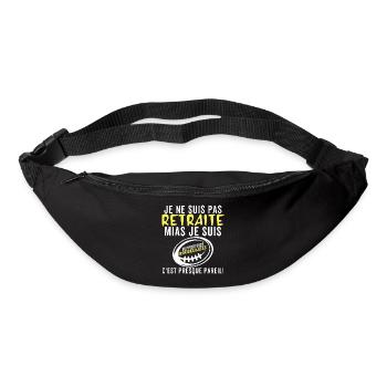 Rugby La Rochelle 2 Etoiles Rochelais Rugbyman - Sac banane - noir - Devant