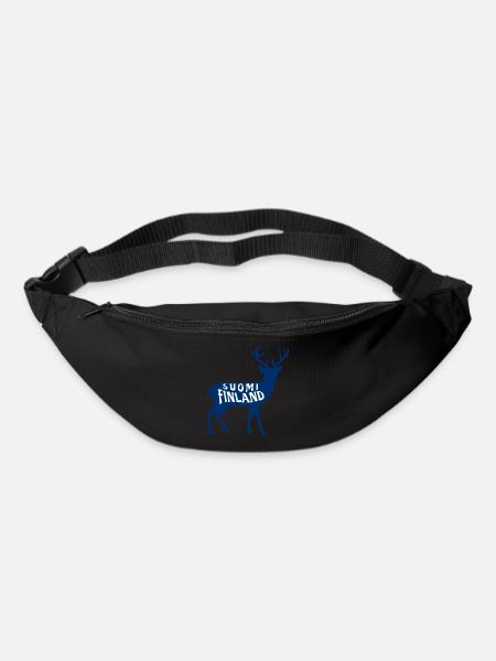 Suomi Finnland Hirsch - Gürteltasche - Schwarz