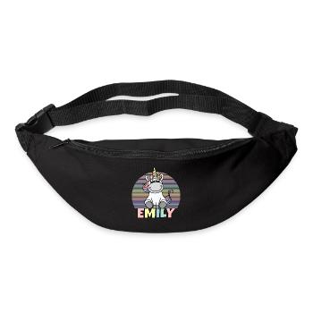 Emily Einhorn Name - Gürteltasche - Schwarz - Vorne
