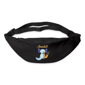Saxolotl Pun Design for Axolotl Lovers - Bum bag - black - Front