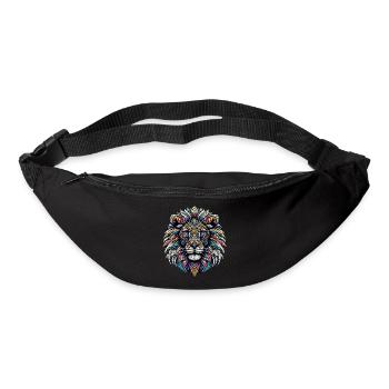 Lion decorated with Mandalas - Bum bag - black - Front