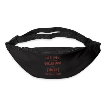 VOLLEYEUSE GÉNIALE rouge brunâtre foncé - Sac banane - noir - Devant