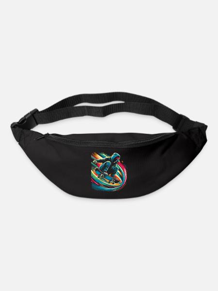 Skateur - Sac banane - noir