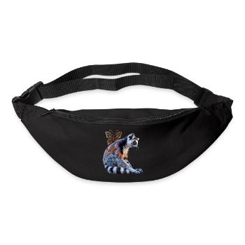 Lémuriens - Sac banane - noir - Devant