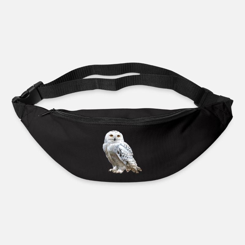 Schnee-Eule - Gürteltasche - Schwarz