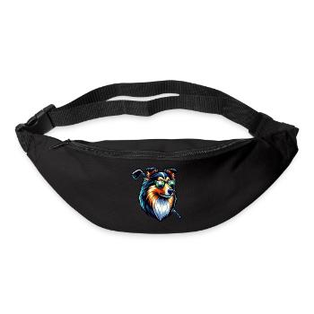 Sheltie Golfer Terrain de golf Chiens - Sac banane - noir - Devant