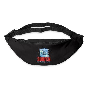 Surfen ist meine Droge - Gürteltasche - Schwarz - Vorne