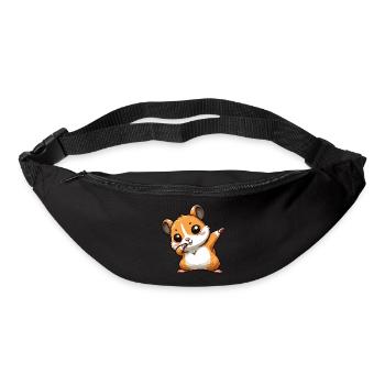 Dabbing Hamster: Cute Cartoon Fun - Bum bag - black - Front