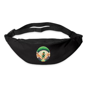 St. Patrick's Day Kleeblatt Gleitschirmfliegen - Gürteltasche - Schwarz - Vorne