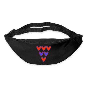 HEART. DAD. MOM. Bachelorette party. BEBE. CHILD. HEART. FEAST - Bum bag - black - Front