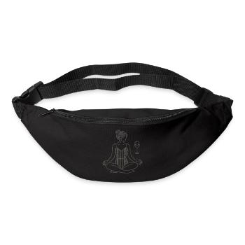 Serenity Pose with Wine Minimalist Art - Bum bag - black - Front