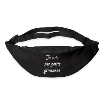 Je suis une petite princesse - Sac banane - noir - Devant