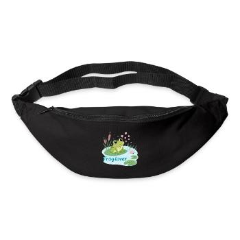 Grenouille Gourmande Amour - Sac banane - noir - Devant