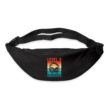 Baby 2nd Birthday – 2 years old level 2 unlocked - Bum bag - black - Front
