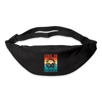 Level 28 Jahre freigeschaltet - 28th Anniversary Gamer - Gürteltasche - Schwarz - Vorne
