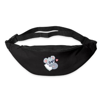 Kuscheliger Koala auf Pastellkissen - Gürteltasche - Schwarz - Vorne