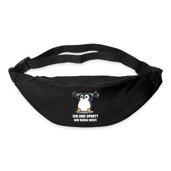 Penguin Weightlifting Saying - Bum bag - black - Front