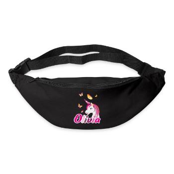 Olivia Licorne aux papillons - Sac banane - noir - Devant
