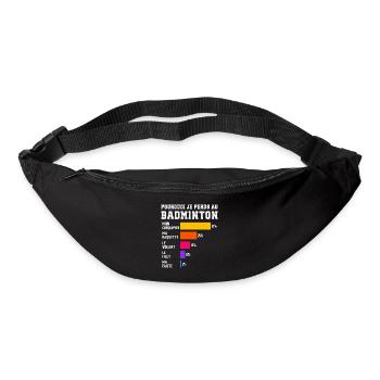 Pourquoi Je Perds Au Badminton  - Sac banane - noir - Devant
