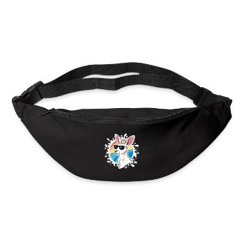 Kangourou Cool - Style Rétro & Lunettes de Soleil - Sac banane - noir - Devant