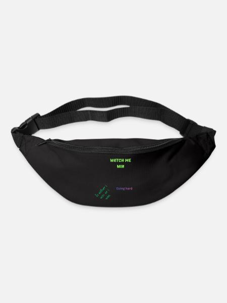 Watch Me Win - Motivational Quote - Bum bag - black