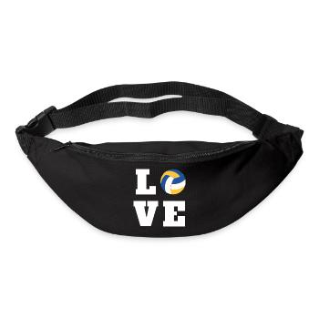 Cadeau d’amour au volleyball pour la maman joueuse et l’entraîneur - Sac banane - noir - Devant