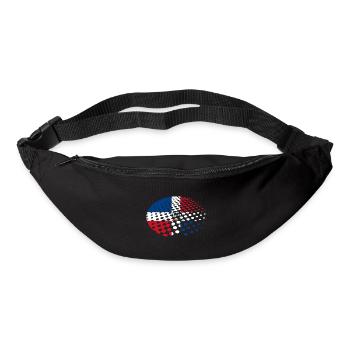Dominikanische Republik Flagge Dom Rep Fahne Reise - Gürteltasche - Schwarz - Vorne