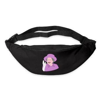 Queen Elizabeth II waves for the 70th Crown Jubilee - Bum bag - black - Front