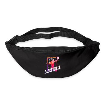 Basketball Basketballspieler Spieler Vintage Bunt - Gürteltasche - Schwarz - Vorne