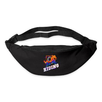 Riding Rider Horse Jumping Sport Colorful Vintage - Bum bag - black - Front