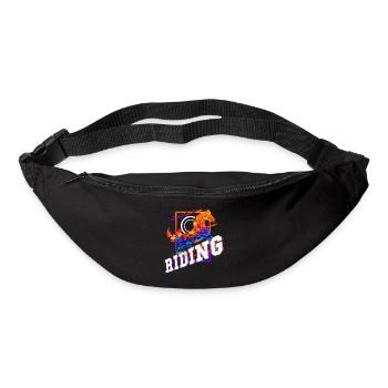 Riding Rider Horse Jumping Sport Colorful Vintage - Bum bag - black - Front