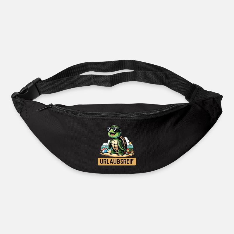 Turtle Ready for Holiday - Bum bag - black