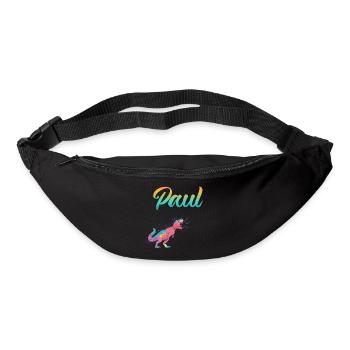 PAUL - Beautiful boy name with dinosaur - Bum bag - black - Front