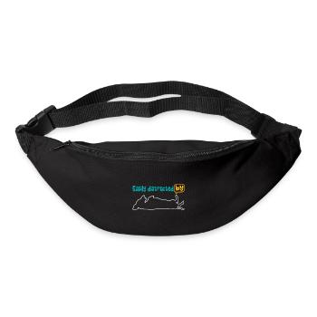 Enthousiaste à propos du teckel, facilement distrait par le teckel. - Sac banane - noir - Devant