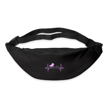 Icelandic Horse Tölt Icelandic Heartbeat Pink - Bum bag - black - Front