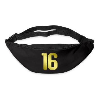 16 Maillot numéro - Sac banane - noir - Devant