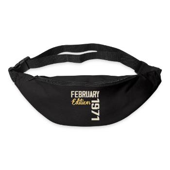 Février 1976 Anniversaire Février 1976 Rétro - Sac banane - noir - Devant