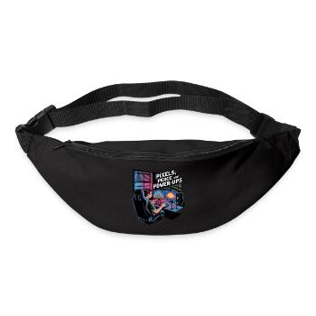 Pixels, Peace & Power-Ups – Gaming Setup - Bum bag - black - Front