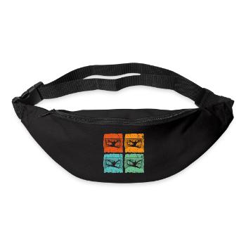 Gardien de handball Gardien gardien de but Vintage Retro - Sac banane - noir - Devant
