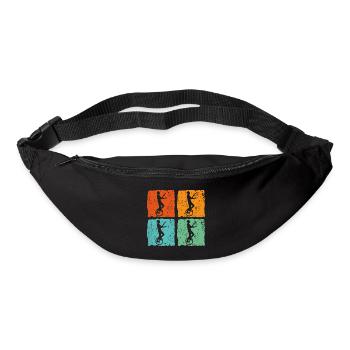 Unicycle Bicycle Circus Acrobat Clown Vintage - Bum bag - black - Front