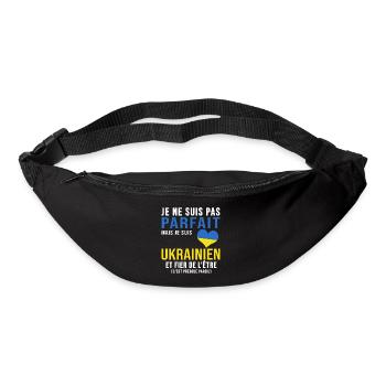 ukraine ukrainien parfait drapeau ukraine - Sac banane - noir - Devant
