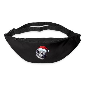 Hyäne Weihnachten Tier Lustig Xmas - Gürteltasche - Schwarz - Vorne