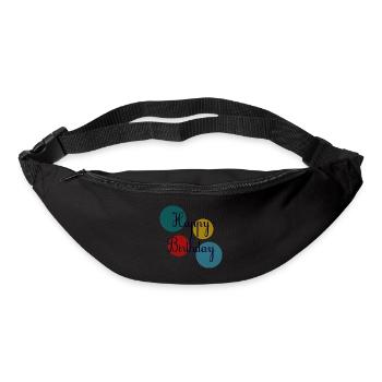 HAPPY BIRTHDAY. JOYEUX ANNIVERSAIRE. ANNIVERSAIRE. - Sac banane - noir - Devant