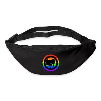 Coloré contre la droite - Sac banane - noir - Devant