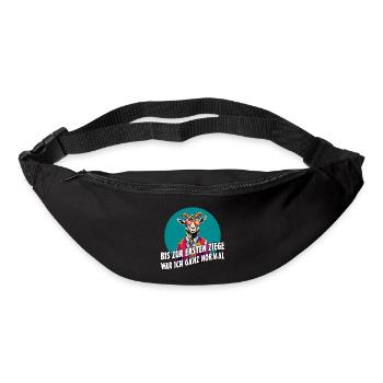 Bis zur ersten Ziege war ich ganz normal - Gürteltasche - Schwarz - Vorne